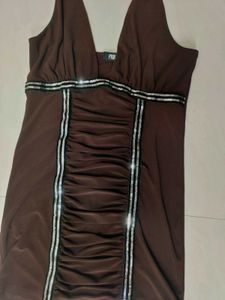 Brown Bodycon Mini Dress