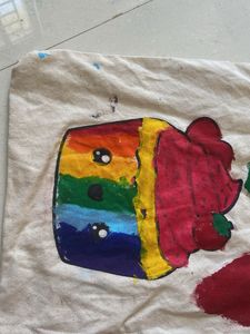 Hand-Painted Cupcake Tote Bag