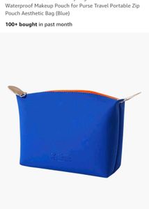 Blue Waterproof Makeup Pouch
