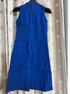 elegant navy blue A-line kurti