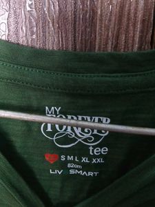 Olive Green V-Neck Tee