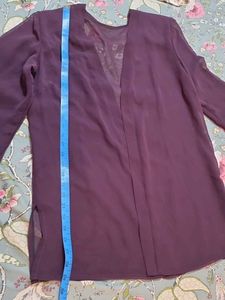 Wine Color Georgette Shrug