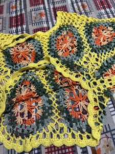 Crochet Floral Granny Square Top