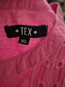 Pink Sleeveless Embroidered Top