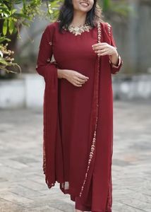 Maroon Kurti Set