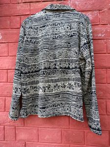 Patterned Button-Down Top