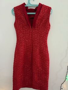 Italian Red Sleeveless Dress