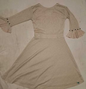 Elegant Beige Dress✨️