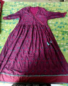 Cross Neck Anarkali Kurta