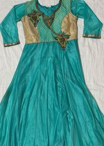 Blue Festive Maxi Gown 3/4th Hand