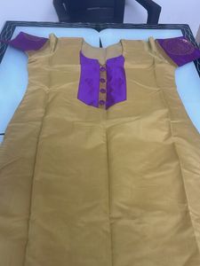 Mustard And Violet Kurthi