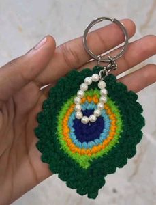 Peacock Feather Keychain