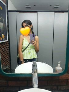 Abstract Print Tie up Top