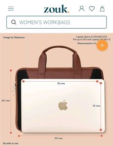 Brand New Zouk Brown Laptop Bag