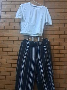 Pure Cotton  Zara  Top With Strachable   TROUSER