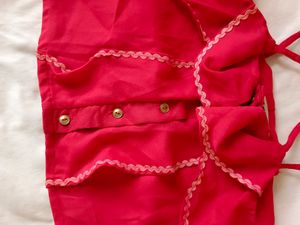Ruffled Cross Back Crop Top