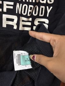 Black Mesh Long Sleeve Top