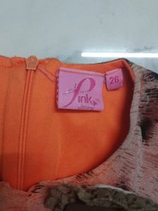 Hogh Low Pattern Frock For Girls