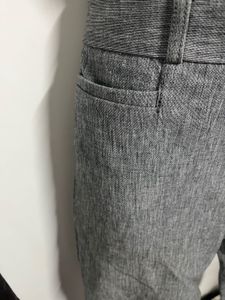 Gray Cropped Trousers