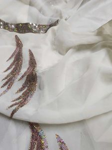 Beautiful White Saree With Blouse🥻