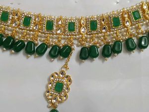 Green Bridal Maang Tika Set