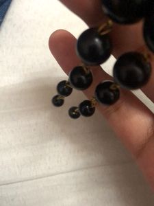 Black Ball Drop Earrings