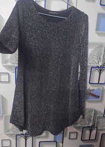 Sparkly Black Long Sleeve Top