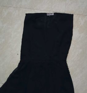 Black Asymmetrical Hem Dress