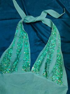 Party Wear Top , Stylish Back, Sequence Work