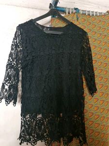 Black Top With Attached Inner 🖤👌