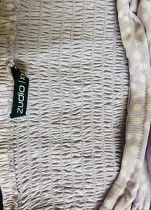 Polka Dot Puff Sleeve Top