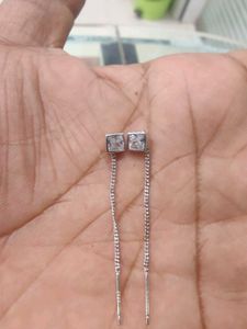 Pure Silver Sui Dhaga Dangling Earrings