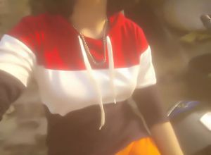 Women Color Block Hooded Neck Red, White Hoodie