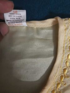 Kids Gold Kurta Pajama Set