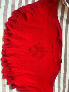 Red Colour Crop Top