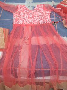Ethnic Wear Colour White Pink Dupatta Lengha