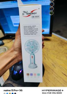 Portable Hand Fan 2 Speed Mode With Charging Cable