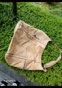Tan Leather Hobo Bag