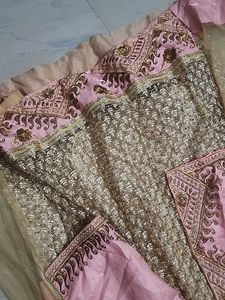 Pink and Gold Embroidered Salwar Kameez