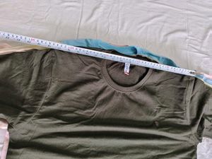 Tshirt set of 5 Xxl/Xl plain half sleeves