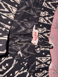 Patterned Wide Leg Pants