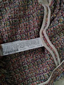 Zara Basic Confetti Metallic Tweet Jacket