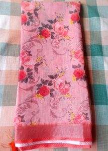 Pure Linen Pattu Saree