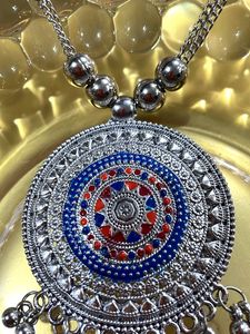 Stunning Silver Look Ethnic Set.