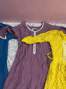 Yellow Printed Kurta