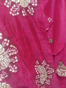 A Kurta With Printed Partywear Shrug