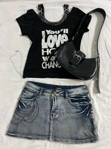 Y2K Denim Skirt