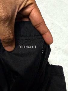 Adidas Black Track Pants with zip opening