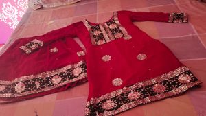 Sharara And Kurti Good Condition Fabric Georgette