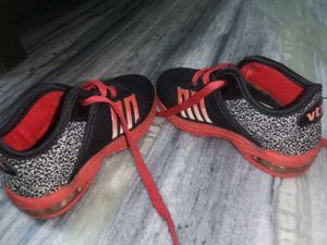 Kids Black &amp; Red Sneakers